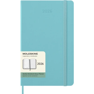 Image de Agenda civil Moleskine 2026 12 mois Semainier Grand Format Dur Aigue Marine