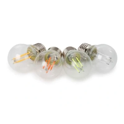Afbeelding van HQ Power Led gloeilamp, helder glas, G45, 4 stuks, verschillende kleuren