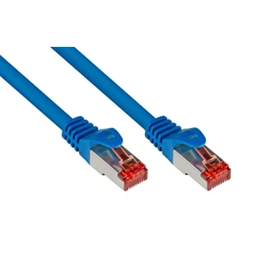 Afbeelding van Good Connections RNS patchkabel met inklikbare neusbescherming, Cat. 6, S/FTP, PiMF, PVC, 250MHz, blauw, 3m (S/FTP, CAT6, 3 m), Netwerkkabel