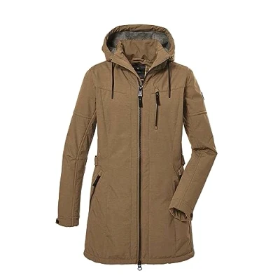 Afbeelding van Killtec Dames softshell winterparka parka jas camel 40898 maat 44