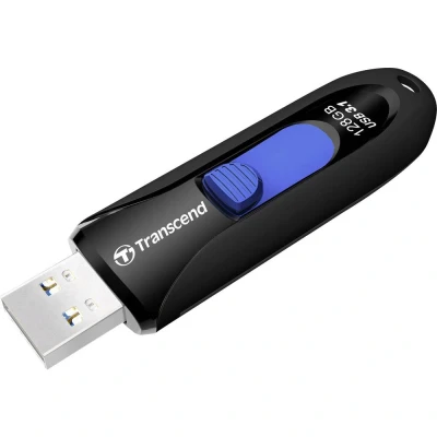 Afbeelding van Transcend JetFlash® 790 USB stick 128 GB Zwart, Blauw TS128GJF790K 3.2 Gen 2 (USB 3.1)
