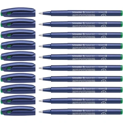 Afbeelding van rollerball Schneider Topball 847 0,5mm groen doos met 10 stuks