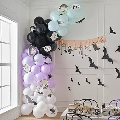 Afbeelding van Ginger Ray Ballonboog Halloween met figuren Decoratie Versiering Ballonnen