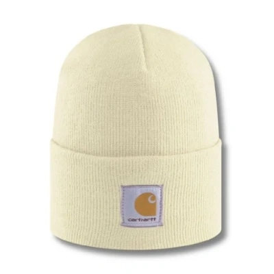 Afbeelding van Carhartt acryl horloge hoed Fedora unisex, winterwit, één maat
