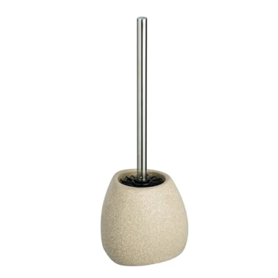 Afbeelding van WENKO Toiletborstel Pion beige keramiek Toiletborstelhouder met siliconen haren, keramiek, 12,5 x 38,5 12 cm,