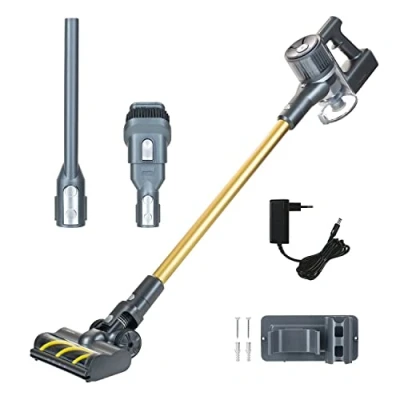 Afbeelding van Genius Computer Technology INVICTUS X8 2 in 1 stick vacuum Batterij/Accu HEPA Zakloos 200 W Zwart, Geel