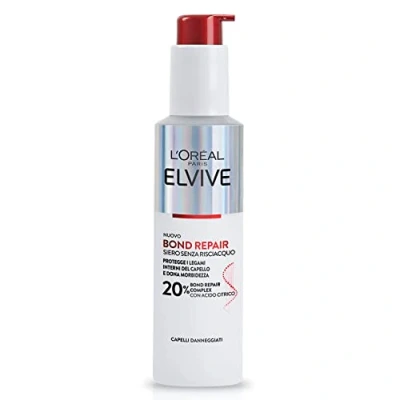 Afbeelding van L&#039;Oréal Paris Elvive Bond Repair Serum zonder uitspoelen, versterking, voor beschadigd haar, beschermt de interne verbindingen van het met citroenzuur, 150 ml