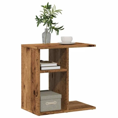 Afbeelding van vidaXL Bijzettafel 50x30x50 cm bewerkt hout oud houtkleurig