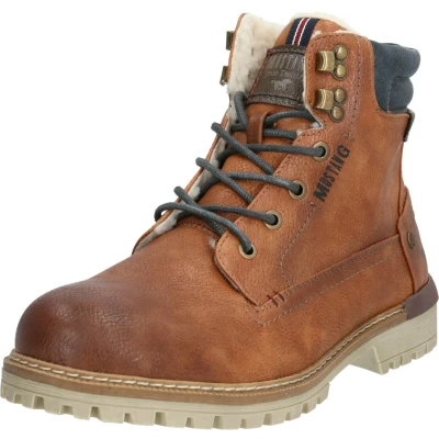 Afbeelding van Mustang 4142602 Veterboots, Heren, Maat: 44, Cognac Hoogwaardig imitatieleer