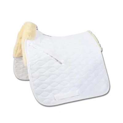 Image de Waldhausen Tapis de Selle Mailand Peau d&#039;Agneau Dressage Blanc Full