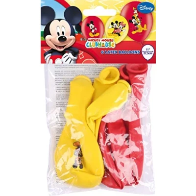 Image de Balloon Mickey Mouse 4 couleurs Imprimer 6 pièces