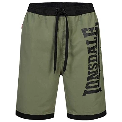 Afbeelding van Lonsdale Clennell Zwemshorts, Heren, Maat: Medium, Black olive
