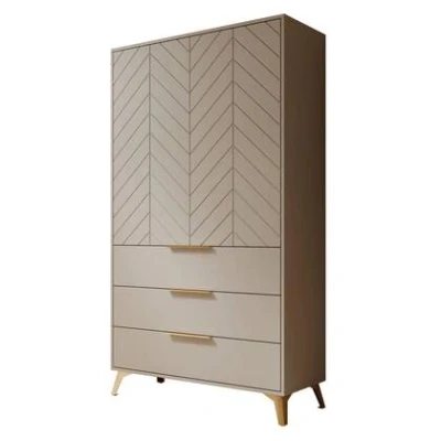 Afbeelding van Meubella Kledingkast Xiano Beige 103 cm