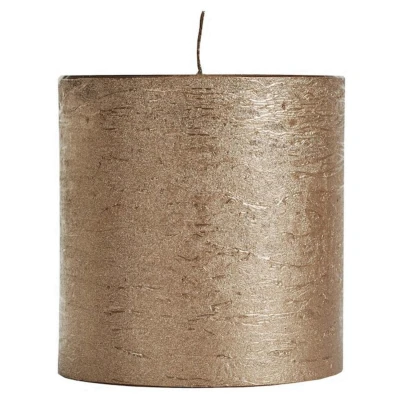 Afbeelding van Spaas Kaars Rustiek Metallic Branders Ø100x100 mm Brons per stuk Ca. 75 H