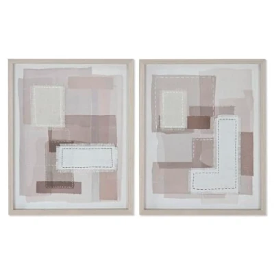 Afbeelding van Canvas Home ESPRIT Beige Grijs Abstract Modern 40 x 2,5 50 cm (2 Stuks)