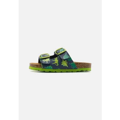 Afbeelding van LICO Bioline Universe DINO Unisex Muiltjes voor kinderen, Maat: 39, Navy/green/blue Hoogwaardig imitatieleer