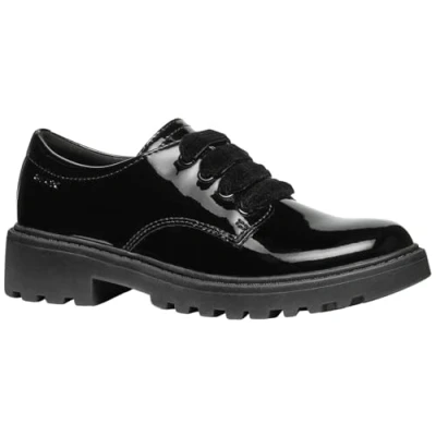 Afbeelding van Geox J Casey Girl C Uniformschoenen voor meisjes, zwart.
