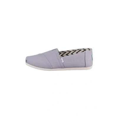 Afbeelding van TOMS Alpargata Klassieke sneakers voor heren, gerecycled katoen, luidruchtig grijs, maat 42, katoenen canvas, 43,5 EU, Drizzle grijs canvas