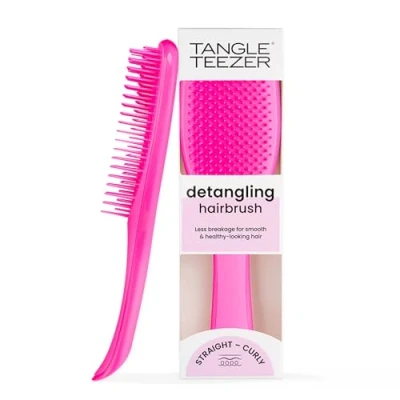 Afbeelding van Tangle Teezer Ultieme ontwarrende haarborstel, voor droog en vochtig haar, ontwart alle haartypes, vermindert breuk, elimineert klitten, tweetraps tanden comfortabele handgreep, roze