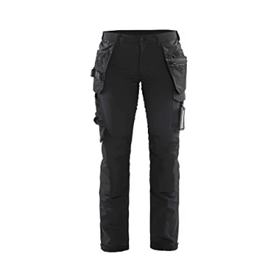 Afbeelding van Blaklader Dames 4 weg stretch werkbroek 7192 1645 Zwart/Donkergrijs D20