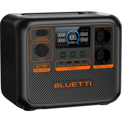Afbeelding van Bluetti AC70P Portable Powerstation Zwart Accu&#039;s &amp; Accessoires