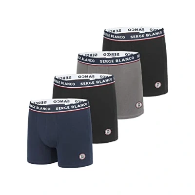 Afbeelding van Serge Blanco Boxer SER/1BCX4, pak van 4, ondergoed, heren, veelkleurig, M, Meerkleurig