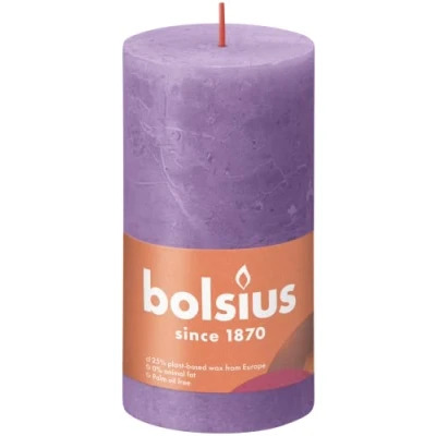 Afbeelding van Stompkaarsen Shine 4 st rustiek 130x68 mm levendig violet