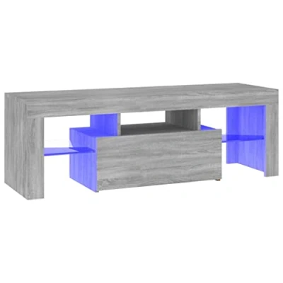 Afbeelding van vidaXL TV kast met ledlampen, sonoma grijs, 120 x 35 40 cm