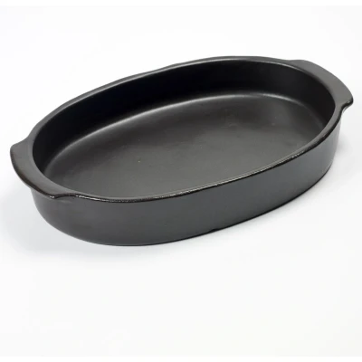 Afbeelding van Serax Pascale Naessens Pure Ovenschaal ovaal 37x26 cm L zwart
