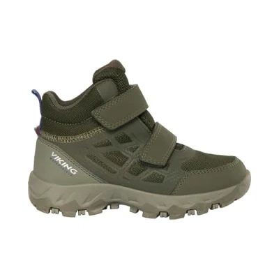 Afbeelding van Viking Chaussures de marche Track Mid Wp 2V unisexes pour enfant, olive, 35 EU