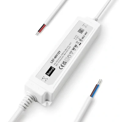 Afbeelding van illuburg Led transformator, 12 V, 40 W, waterdicht, IP67, zonder flikkeren, led, voeding, driver voeding