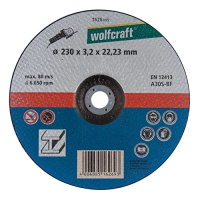 Afbeelding van Wolfcraft Doorslijpschijf Metaal Haaks gebogen 230mm 3,2mm