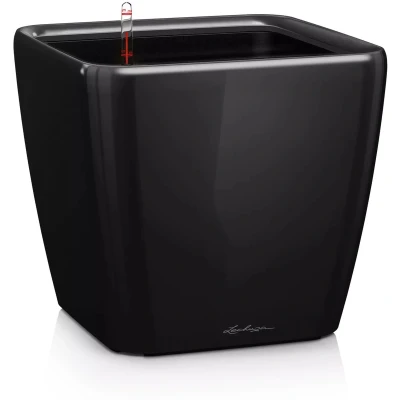 Afbeelding van Lechuza Quadro premium 35 LS Zwart hoogglans