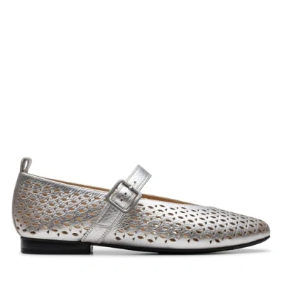Afbeelding van Clarks Fawna JANE Ballerina&#039;s, Dames, Maat: 37.5, Silver metallic Leer