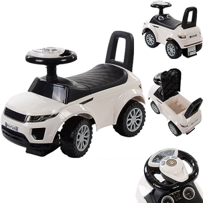 Afbeelding van Bobbycar, kinderauto vanaf 12 maanden, babyauto, loopwagen met claxon en motorgeluiden (wit)