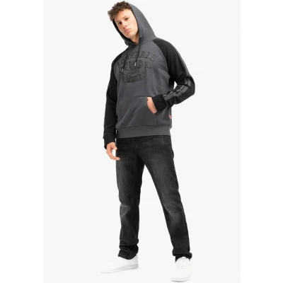 Afbeelding van Lonsdale Normale Passform Linnfoots Hoodie, Heren, Maat: 3XL, Anthracite black