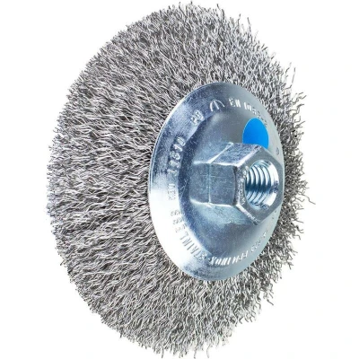 Afbeelding van PFERD 43316023 Schijfborstel ongetordeerd KBU Ø 115 x 10 mm M14 roestvrijstalen draad 0,35 voor haakse slijpers 1 stuk(s)