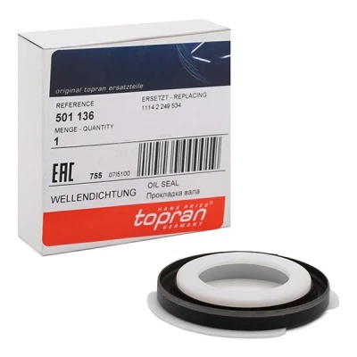 Afbeelding van TOPRAN 501 136 Krukaskeerring voorkant PTFE (Polytetrafluorethylen) BMW: 5 Touring, X6, Saloon