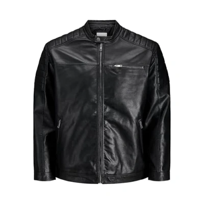 Afbeelding van Jack &amp; Jones Jcorocky Jacket Imitatieleren jas, Heren, Maat: 6XL, Black