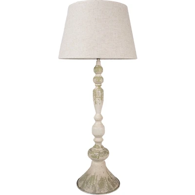 Afbeelding van Clayre &amp; Eef Tafellamp Ø 38x88 cm Beige IJzer Bureaulamp