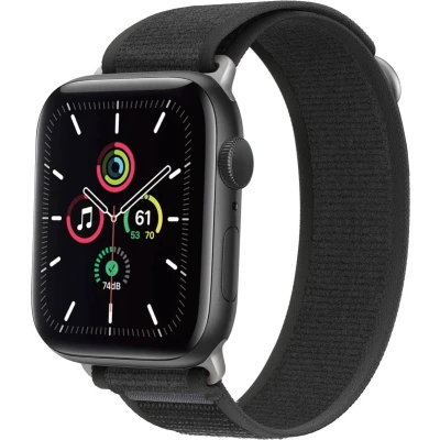 Afbeelding van imoshion Nylon Trail bandje voor de Apple Watch Series 1 t/m 9 / SE (38/40/41 mm) 10 (42 Pure Black