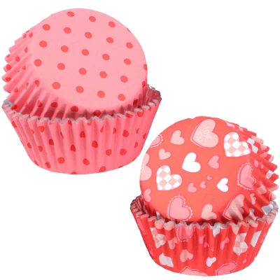 Afbeelding van PME 60 stuks cupcake vormpjes met aluminium voering voor Valentijnsdag