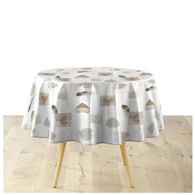 Afbeelding van douceur d&#039;intérieur, Rond tafelkleed (diameter 160 cm) delicia, PVC Textilia