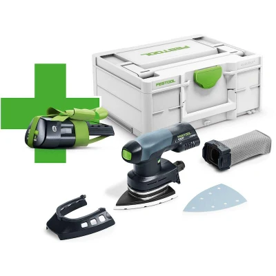 Afbeelding van Festool DTSC 400 Basic ERGO Promo 2022 18V Li Ion accu deltaschuurmachine set in systainer met 3.1Ah