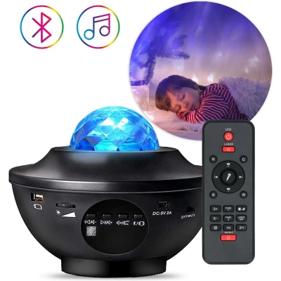 Afbeelding van iMoshion Sterren Projector Sterrenhemel met 10 lichtstanden Nachtlampje / Sterrenprojector Kinderen Galaxy Muziek Sterrenlamp