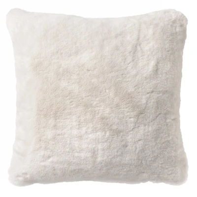 Afbeelding van Dutch Decor ZAYA Sierkussen 45x45 cm bontlook effen kleur Snow White wit