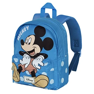 Afbeelding van Disney Joy Rugzak 22 x 27 cm inhoud 5 liter, Mickey Mouse blauw, Rugzaksteun voor kleuterschool
