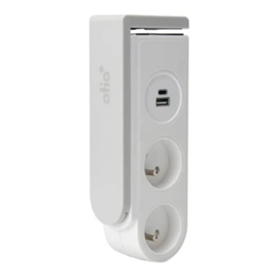 Afbeelding van Gekko stekkerdoos met USB opladers, wit OTIO