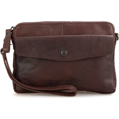 Afbeelding van Spikes &amp; Sparrow Crossbody Schoudertas/Clutch Donker Bruin