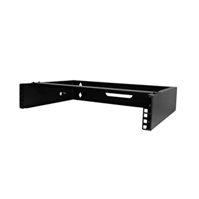 Image de StarTech.com 2U Wall Mount Rack 19&quot; Network 14 inch Deep (Low Profile) Mounting Patch Panel Bracket for Switches IT Equipment 77lb (35kg) Capacity (RACK BRACKET) Support de montage pour p�